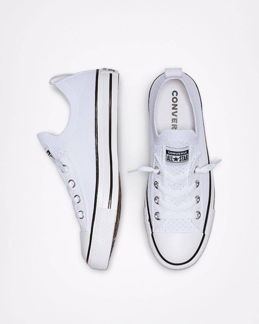 Tenisky Nizke Converse Chuck Taylor All Star Shoreline Knit Slip Damske Biele Čierne Biele | SK HMBUK7